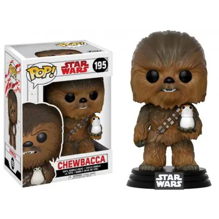 Star Wars Episode VIII POP! Vinyl klimoglavac Chewbacca & Porg 9 cm fotografija proizvoda