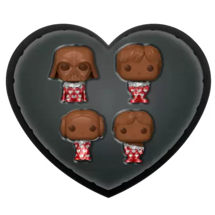 Star Wars Valentines Pocket POP! vinilne figure pakiranje od 4 kom Choc 4 cm fotografija proizvoda