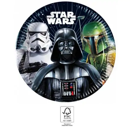Star Wars Galaxy papirnati tanjuri 8 komada 20 cm FSC fotografija proizvoda