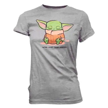 Star Wars Mandalorian Cute Yoda The Child Sleeping siva ženska majica kratkih rukava fotografija proizvoda