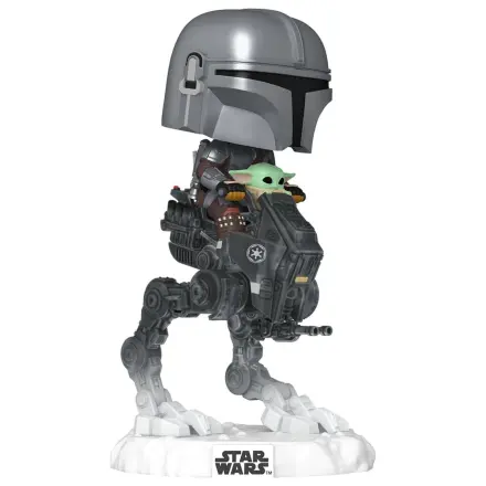 Star Wars: The Mandalorian and Grogu Funko POP! Rides Deluxe Vinyl Bobblehead figura The Mandalorian with Grogu in Imperial Remnant AT-RT fotografija proizvoda