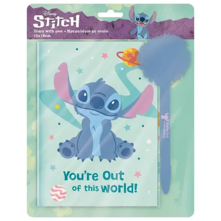 Stitch poklon set Dnevnik s bravom + Pompom olovka fotografija proizvoda