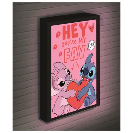 Stitch & Angel Love Light Platno 40x30 cm fotografija proizvoda