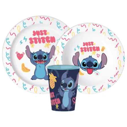Stitch Just Set posuđa, mikro plastični set sa staklom fotografija proizvoda