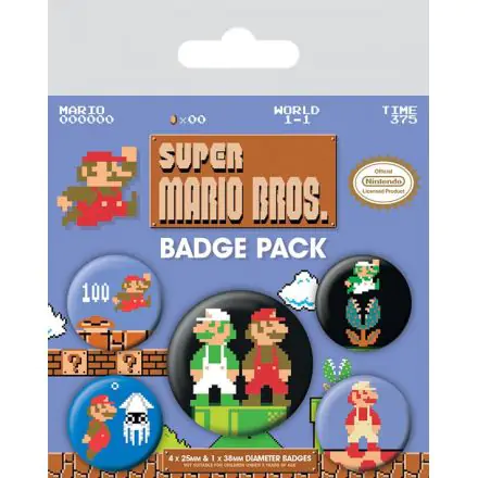 Super Mario Bros. Bedževi s iglom - paket od 5 komada termékfotója