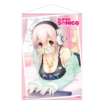 Super Sonico Wallscroll Super Sonico na prijenosnom računalu 50 x 70 cm termékfotója