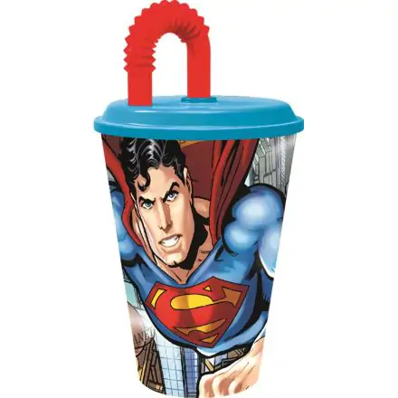 Superman šalica sa slamkom, plastična 430 ml fotografija proizvoda