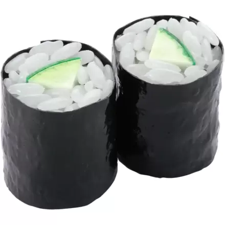 Sushi plastični model 1/1 Kappa Maki (sushi rolada s krastavcem) (ponovno izdanje) 3 cm fotografija proizvoda