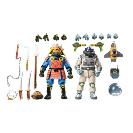 Teenage Mutant Ninja Turtles (Cartoon) Akcijska Figura 2 Pack Space Adventure & Samurai Turtles 18 cm termékfotója