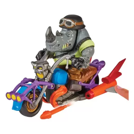 Teenage Mutant Ninja Turtles akcijska figura Chopper s Rocksteadyjem termékfotója