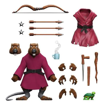 Teenage Mutant Ninja Turtles Ultimates akcijska figura Splinter (Flocked) 18 cm termékfotója