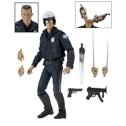 Terminator 2 Action Figure Ultimate T-1000 (Motorcycle Cop) 18 cm Figura termékfotója