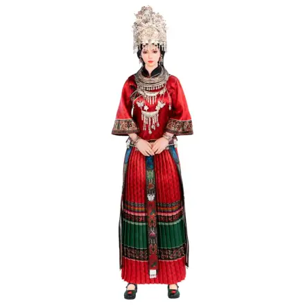 The Miao of China's 56 Ethnic Groups Figure 1/6 Red 30 cm fotografija proizvoda