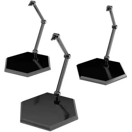 The Simple Stand Mini Nendoroid Više za mini figure i modele, crni šesterokutni tip, pakiranje od 3 komada fotografija proizvoda