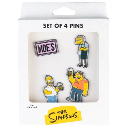 The Simpsons set od 4 bedža Moe's Tavern fotografija proizvoda