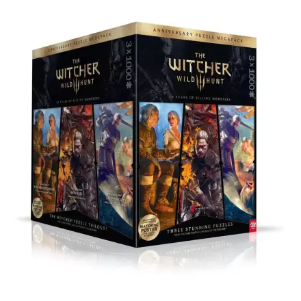 The Witcher 3 Puzzle Triology Wild Hunt 10 Years of Killing Monsters (3 x 1000 dijelova) fotografija proizvoda