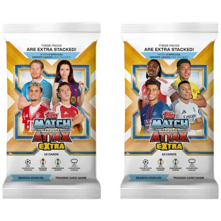UEFA Champions League Match Attax Extra Trading Cards 2025/26 Booster pakiranje fotografija proizvoda