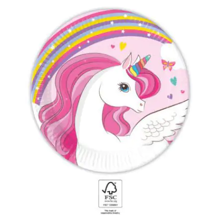Unicorn Rainbow Colors, Unicorn Papirnati tanjuri 8 komada 20 cm FSC fotografija proizvoda