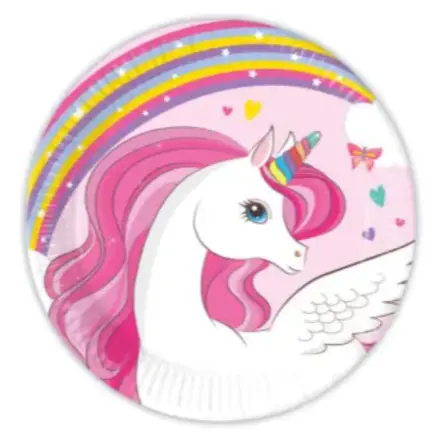 Unicorn Rainbow Colors, Unicorn Papirnati tanjuri 8 komada 20 cm FSC fotografija proizvoda