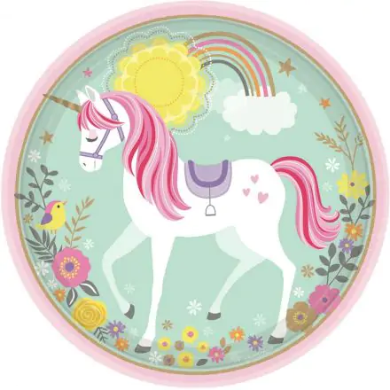 Unicorn papirnati tanjuri 8 komada 22.9 cm fotografija proizvoda