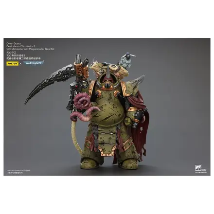 Warhammer 40k akcijska figura 1/18 Death Guard Deathshroud Terminator 2 s Manreaperom i Plaguespurter Gauntletom 14 cm fotografija proizvoda