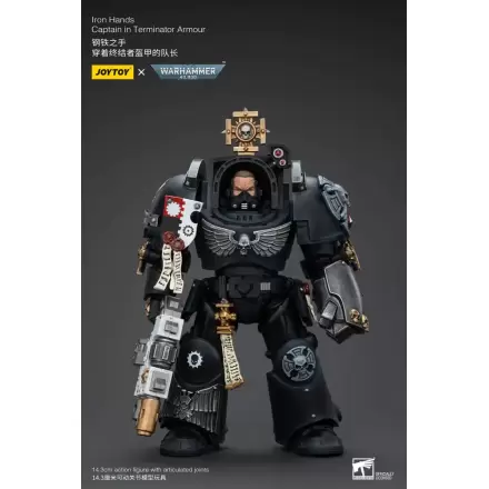 Warhammer 40k akcijska figura 1/18 Iron Hands Captain in Terminator Armour 14 cm termékfotója