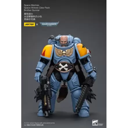 Warhammer 40k akcijska figura 1/18 Space Marines Space Wolves Claw Pack Brother Gunnar 12 cm termékfotója