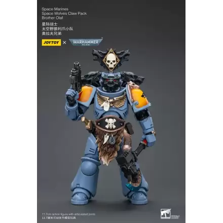 Warhammer 40k akcijska figura 1/18 Space Marines Space Wolves Claw Pack Brat Olaf 12 cm termékfotója