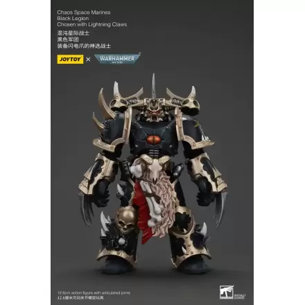 Warhammer 40k akcijska figura Chaos Space Marines Black Legion Chosen s kandžama munje 20 cm termékfotója