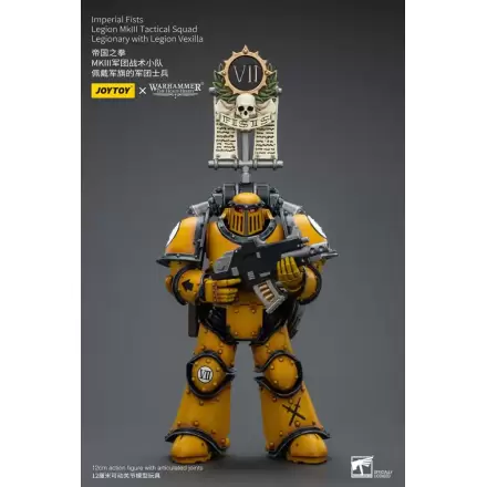 Warhammer The Horus Heresy akcijska figura 1/18 Imperial Fists Legion MkIII Tactical Squad Legionar s Legion Vexilla 12 cm termékfotója