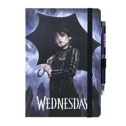 Wednesday Addams A5 premium bilježnica + projektor olovka termékfotója