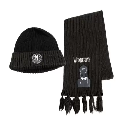 Wednesday Beanie & Scarf Set Nevermore - Komplet kapa i šal Nevermore termékfotója