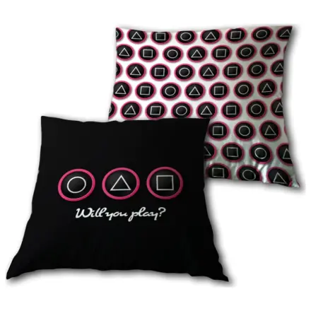 Hoćeš li igrati Black pillow, ukrasni jastuk 35x35 cm fotografija proizvoda